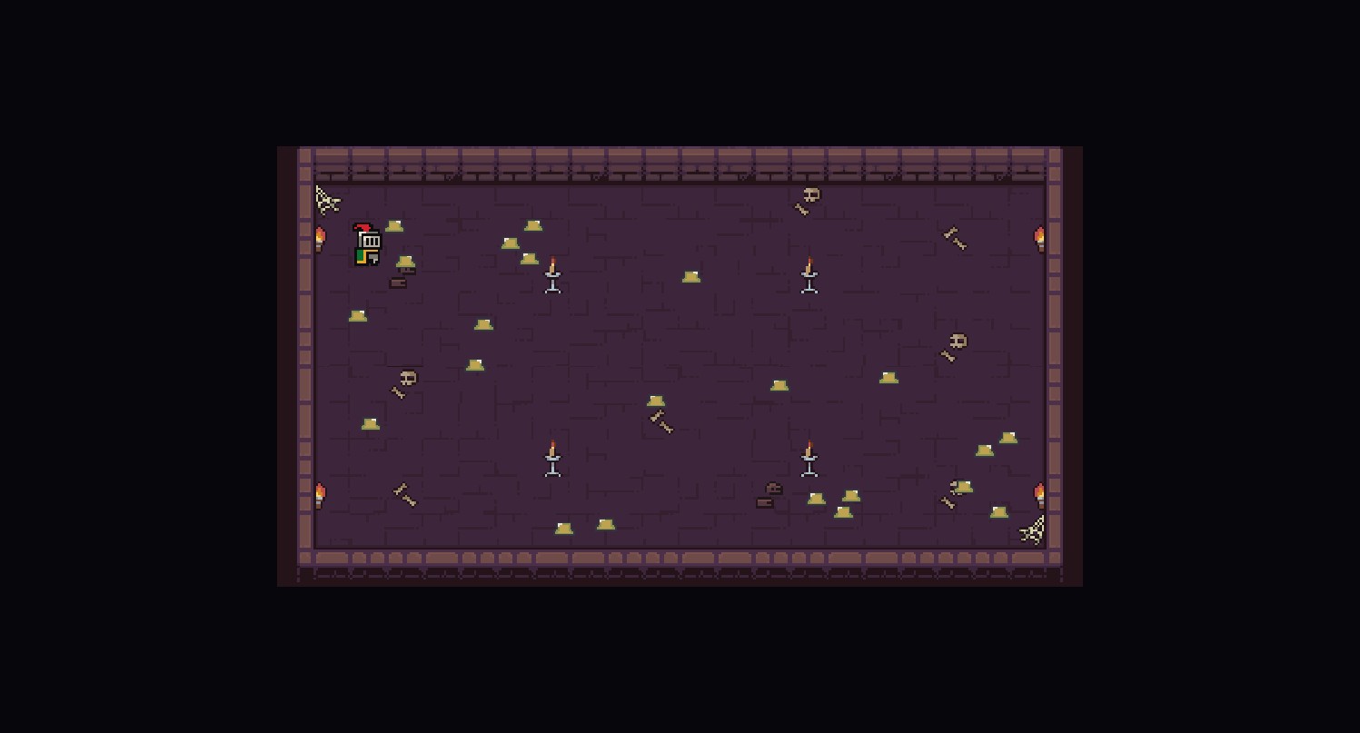 Two synchronized recordings of the dungeon scene — same animations, same point in time, with and without DefaultLightEffect bound. — Lighting off (still)